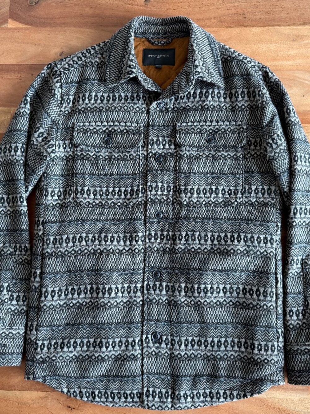 Banana Republic Factory Quilted Wool-Blend Shirt Jacket XS